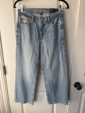 American Eagle strigid high rise stovepipe jeans 0 x-short nwt